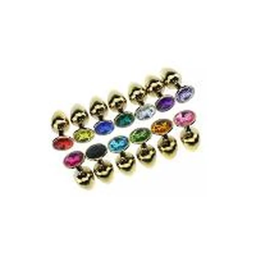 Plug Anal Enjoyado Cristal Dorado 7 Plugs Dorad Cm Butt Plug Cristales D