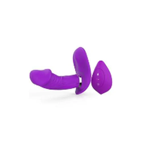 Vibrador Remoto Forma Pene Violeta Inalambrico USB Plug