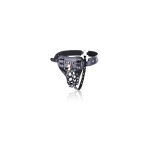 Cinturon De Castidad Masculino Negro Cuero Juego Sexual Bdsm