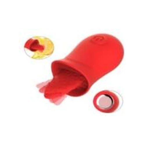 Vibrador Estimulador Inalámbrico Rojo Lengua Masaje Lamer Oral