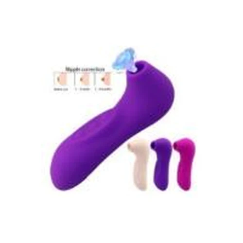 Succionador De Clitoris Vibrador Violeta Recargable 10 Funciones de litio succión