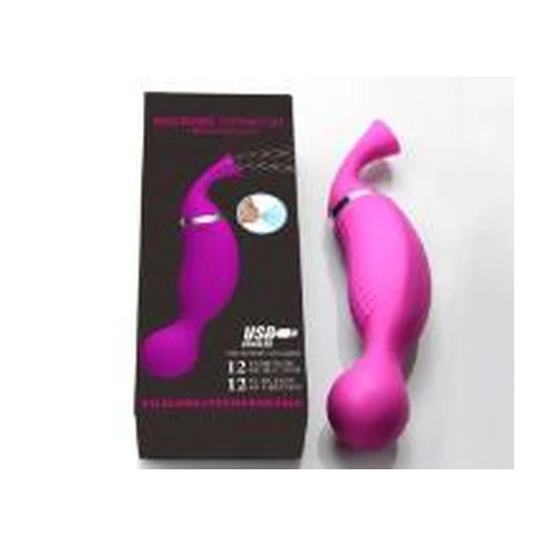 Vibrador Succión 12 Frecuencia Violeta Pezón Clítoris Doble Velocidades