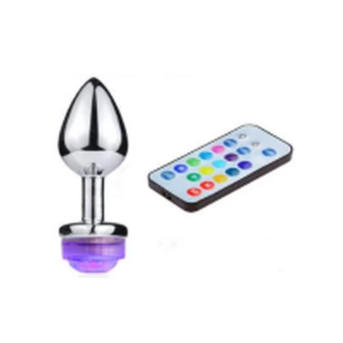 ABS Plug Anal con Control Luces LED Enjoyado Cristal 9 cm