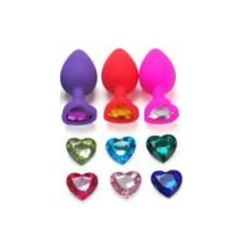 Plug Tapon Silicona Corazón Anal Violeta Butt
