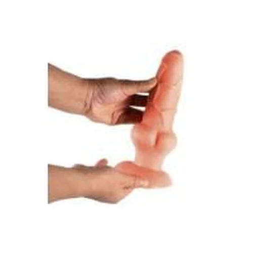 Dildo Pene Dong Grueso Testiculos Beige Con Ventosa
