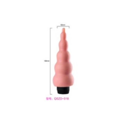 Plug Butt Anal Vibrador Silicona Violeta Escalonado 20 cm