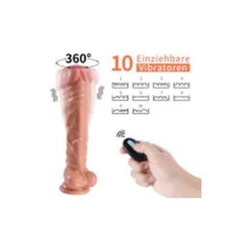 Vibrador Realista 360° Rotación 3.7Vx220mAh Beige Swing Control Inalambrico 2.3Vx210mAh Vibrador Dildo Realista 20 cm Beige Control Inalambrico Velocidades