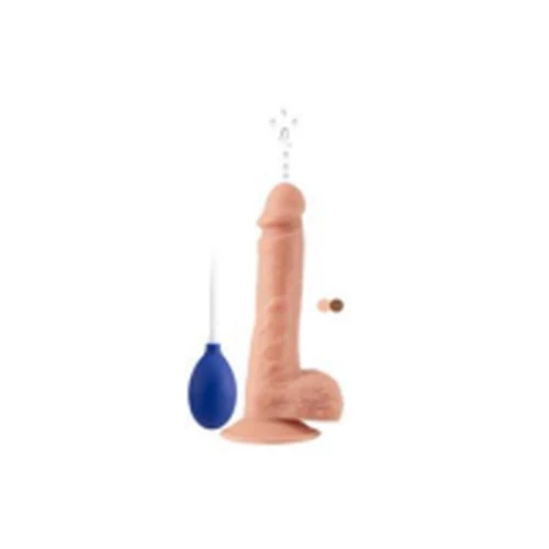Dildo Realista Eyaculador Flexible Beige Rociador Bomba