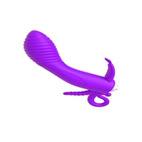 Vibrador Masajeador Dildo Morado oscur Estimulador de Clítoris y Punto G