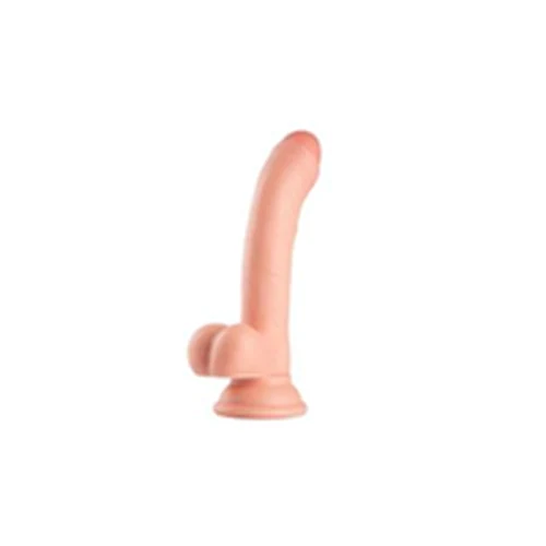 Dildo Realista De 19 cm Con Ventosa Beige Testiculos Calidad