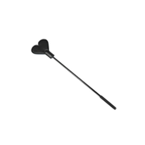 Látigo Fusta 36 Cm Cuero Corazon Negro Whip Bondage BDSM