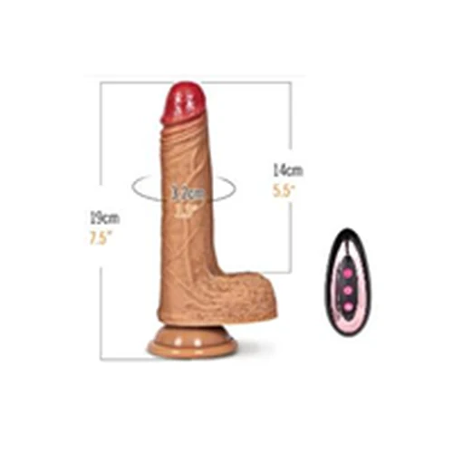 Vibrador Dildo Realista 20 Cm Control Inalambrico Recargable mAh Dildo Realista Con Control Calor Estira Vibrador USB 42 °C