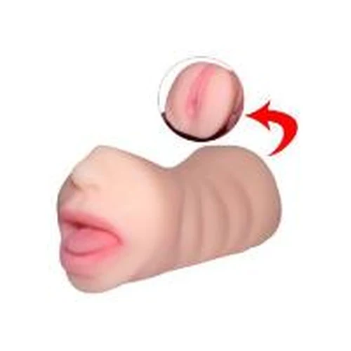 Masturbador Real Placer Vagina Boca 2 En 1