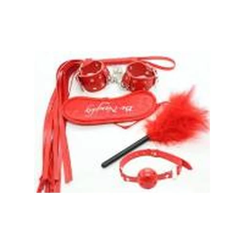 Kit Accesorios Fetiche Bdsm Esposas Plumas Boca Latigo
