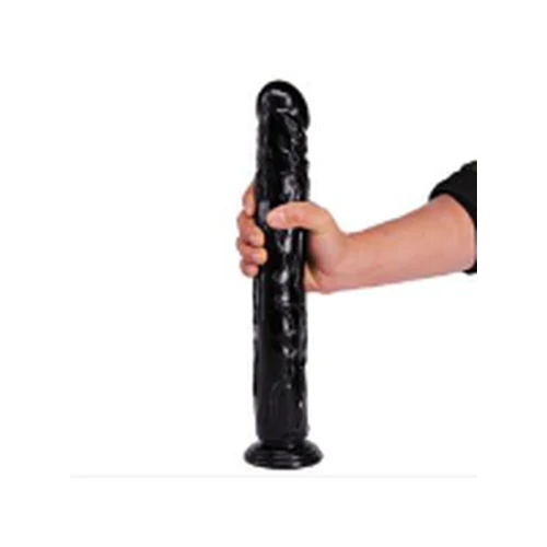 Consolador Dildo Realista Enorme Negro - Beige Ventosa 35 Cm