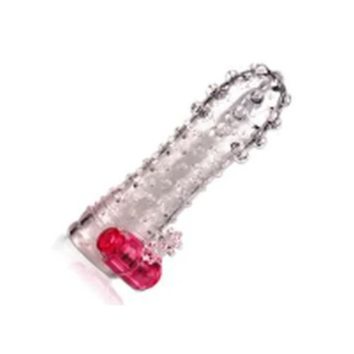 Funda Pene Silicona Manga Condón Transparente Estimulador Con Vibrador